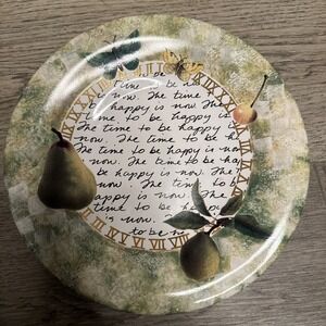 Barbara Wilson Porta Round The Clock 9" Plate The Time To Be Happy Portugal